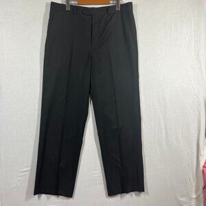 Ermenegildo Zegna Pants Mens Size 34 Black Wool Blend Career Designer Preppy